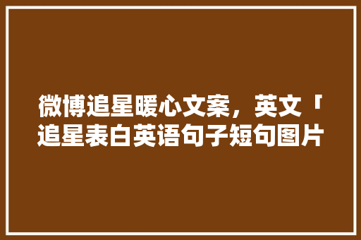 微博追星暖心文案，英文「追星表白英语句子短句图片」 微博追星暖心文案，英文「追星表白英语句子短句图片」 土味情话