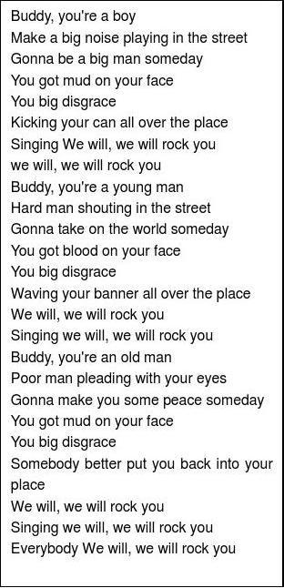 WeWillRockYou中文歌词不要英文「穷人感人表白句子简短英语版」 WeWillRockYou中文歌词不要英文「穷人感人表白句子简短英语版」 土味情话